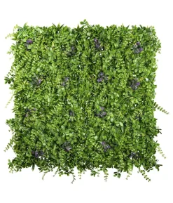 CREATIV green künstliche Premium Blättermatte mit Blüten, ca. B100/H8/T100 cm