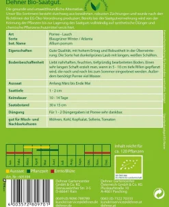 Dehner Bio Samen Porree 'Blaugrüner Winter/Atlanta'