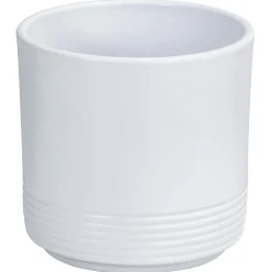 Dehner Keramik-Übertopf Elara, rund, weiß, ca. Ø12 cm