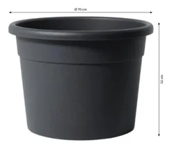 Dehner Kunststoff-Blumentopf Cylindro XXL, rund