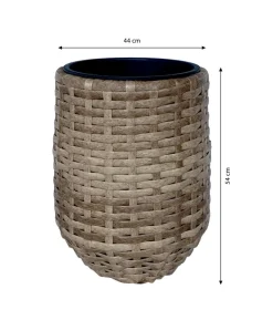Dehner Polyrattan-Flechttopf Tulum, rund