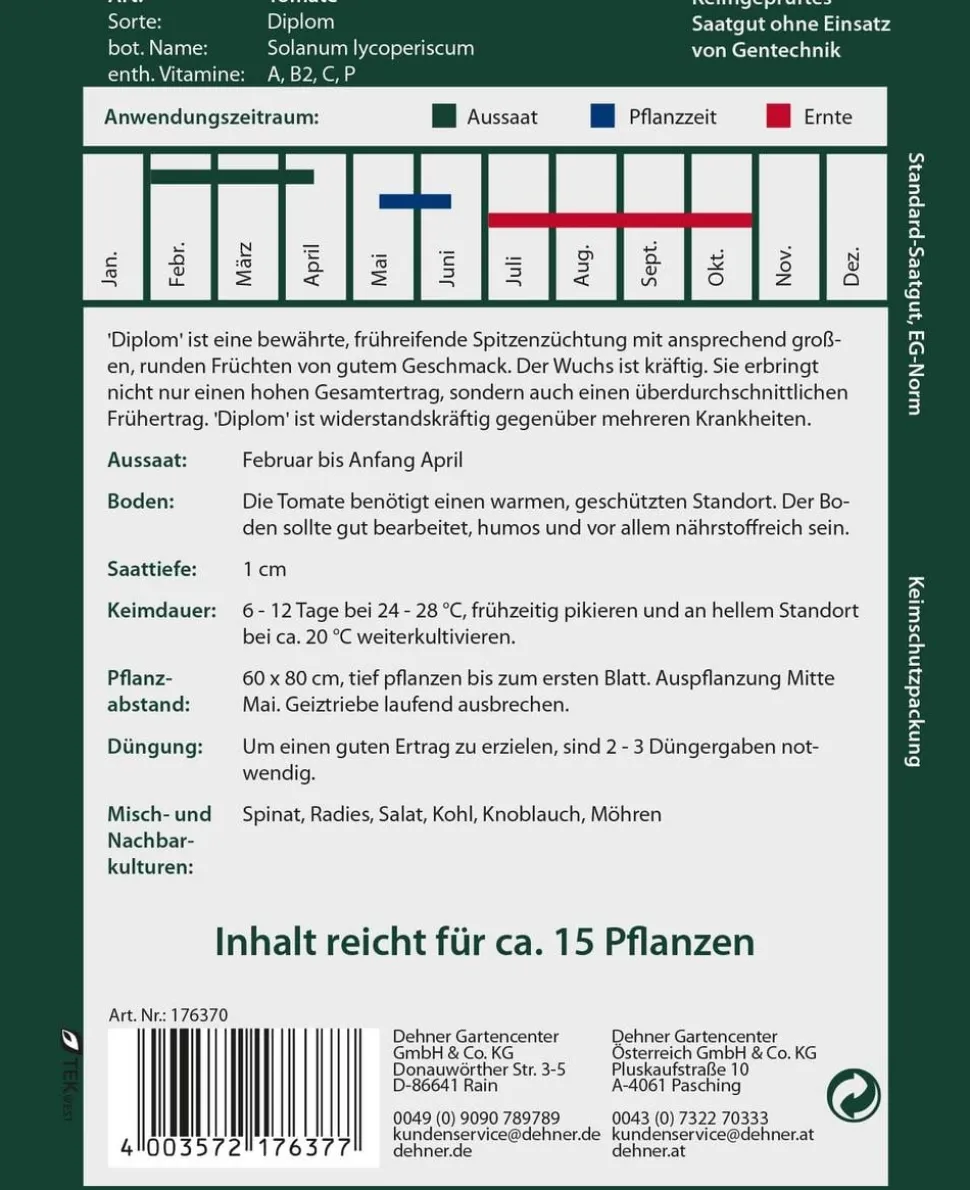 Dehner Premium Samen Tomate 'Diplom'