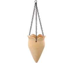 Dehner Terrakotta-Ampel Tivoli, konisch, beige, ca. Ø18/H28 cm