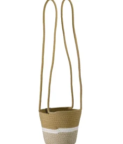 Dehner Baumwoll-Ampel Harmony, natur/weiß, ca. Ø18 cm