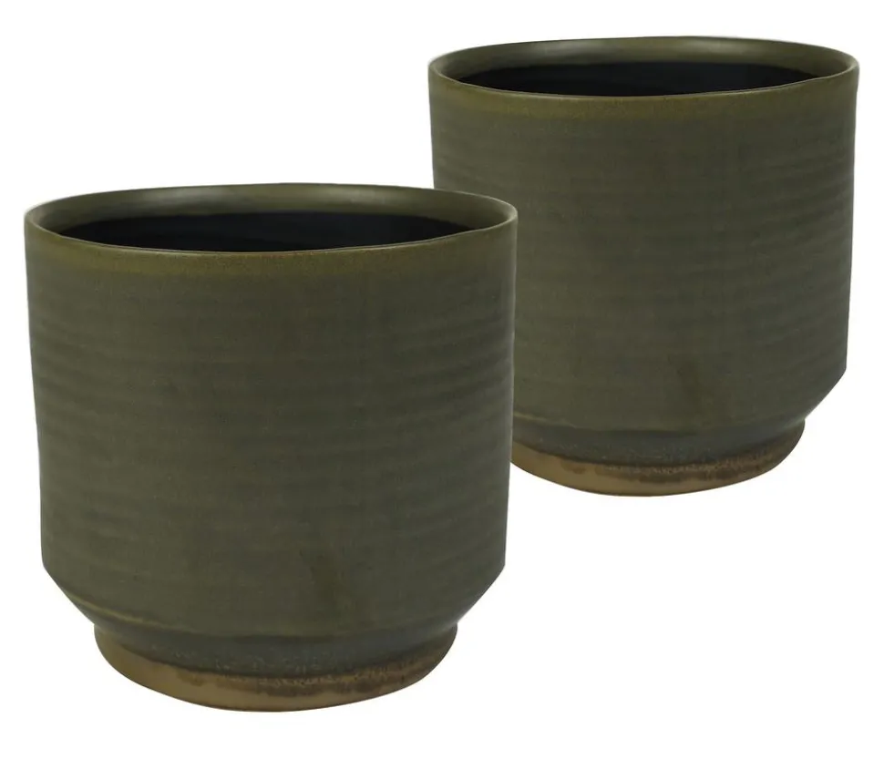 Dehner Übertopf-Set Golden Shine, 2-teilig