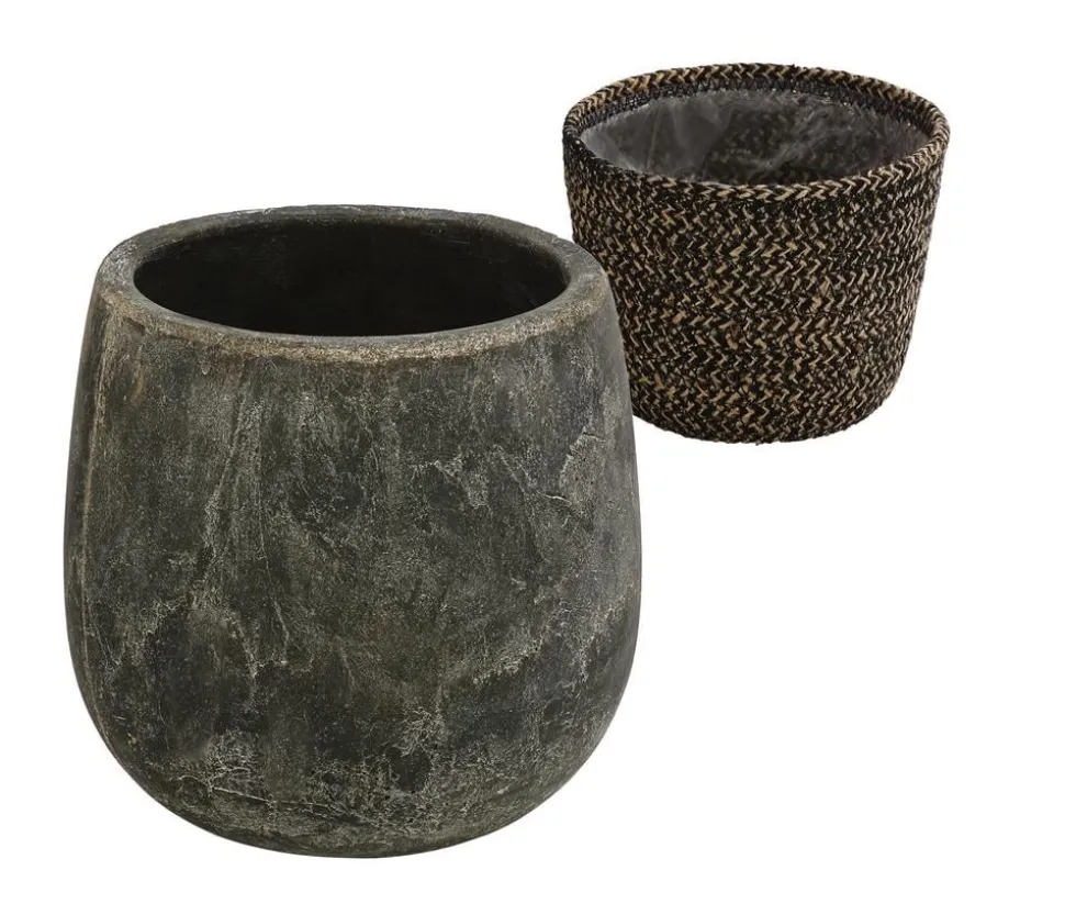 Dehner Übertopf-Set Green Living, 2-teilig