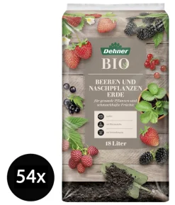 Dehner Bio Beeren und Naschpflanzenerde, 54 x 18 Liter