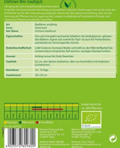 Dehner Bio-Samen Basilikum 'Genoveser'