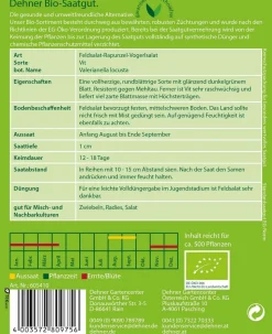 Dehner Bio Samen Feldsalat-Rapunzel-Vogerlsalat 'Vit'