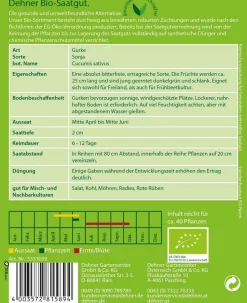 Dehner Bio-Samen Salatgurken 'Sonja'