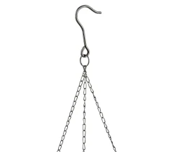 Dehner Gusseisen-Hängeampel Katalonien mit Kokoseinlage, rund, rost, ca. Ø30/H15 cm