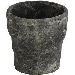 Dehner Keramik-Übertopf Nature Earth, konisch, grau, ca. Ø13 cm