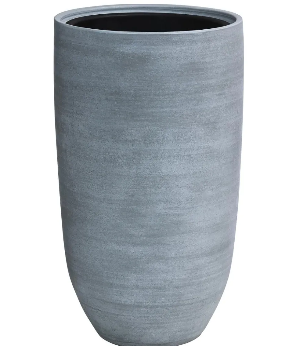 Dehner Keramik-Bodenvase Anton, rund, grau