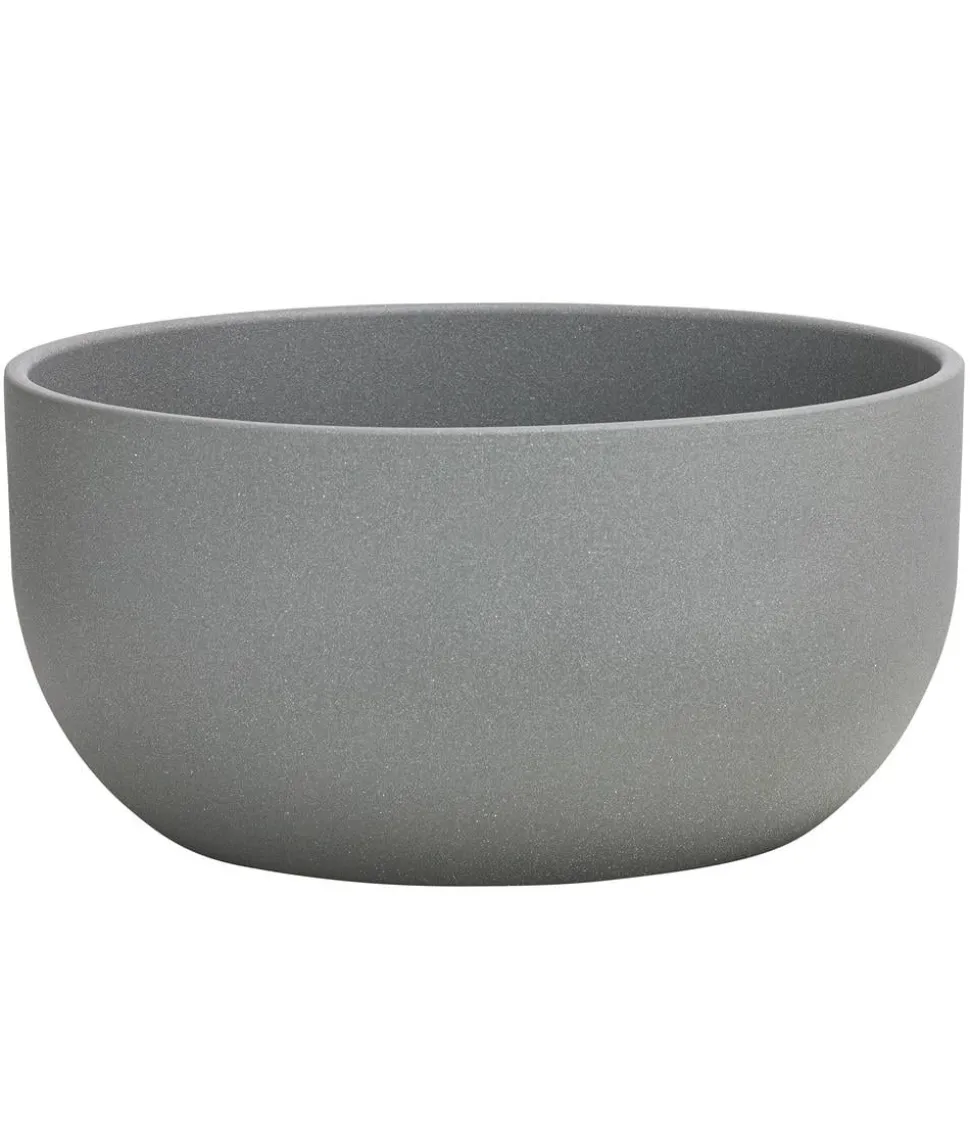 Dehner Keramik-Schale Maria, rund, grau, ca. Ø24 cm