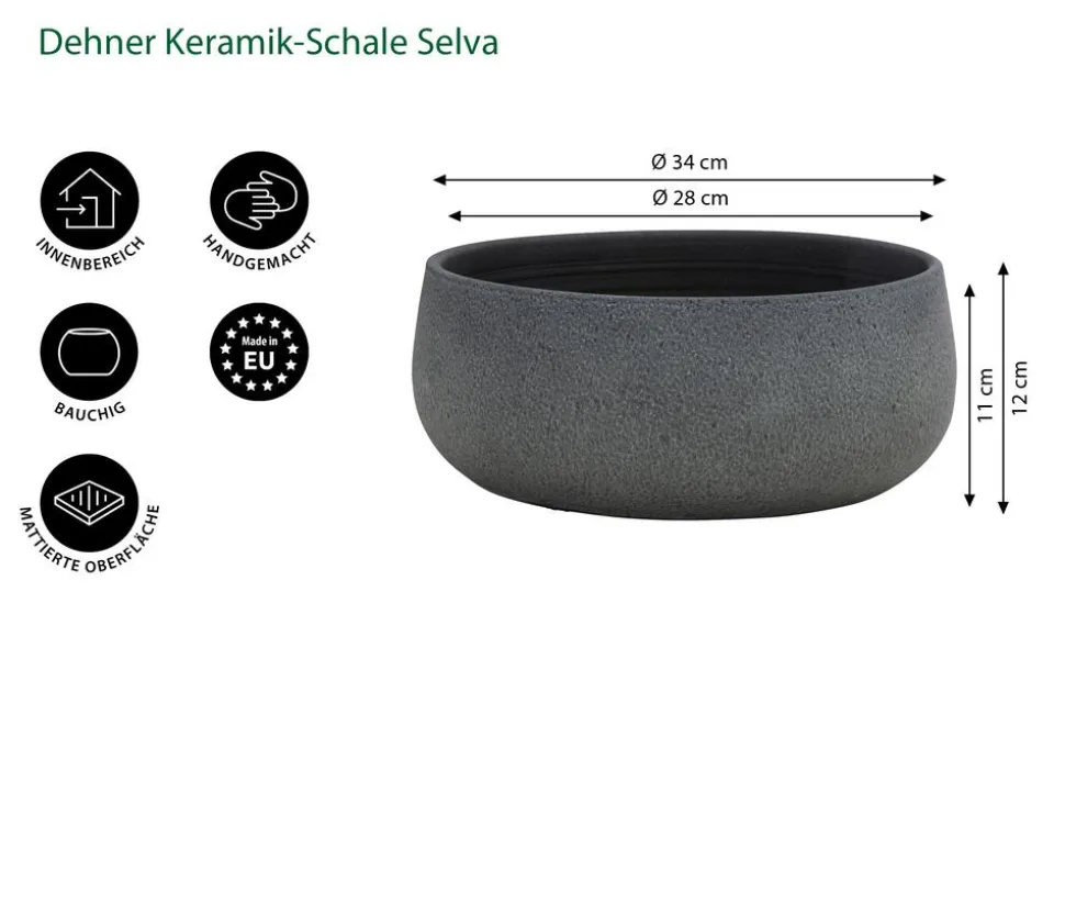 Dehner Keramik-Schale Selva, bauchig