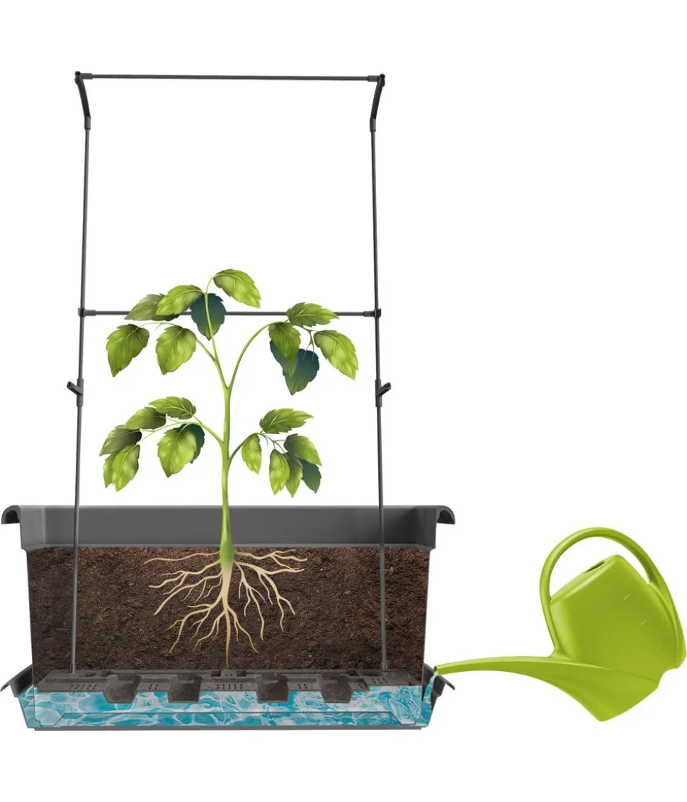 Dehner Kunststoff-Blumenkasten Magnus, rechteckig. ca. B98/H37/T38 cm