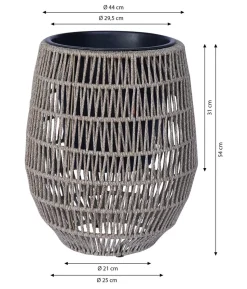 Dehner Kunststoff-Flechttopf Portofino, rund, braun