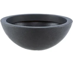 Dehner Kunststoff-Schale Miami, rund, anthrazit, ca. Ø52/H20 cm