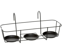 Dehner Metall-Balkonblumentopfhalter Triplo, ca. B48,5/H20/T19 cm