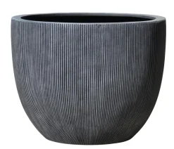 Dehner Polystone-Pflanztopf Banbury, rund, schwarz