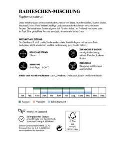 Dehner Saatband Radieschen-Mischung, L5 m