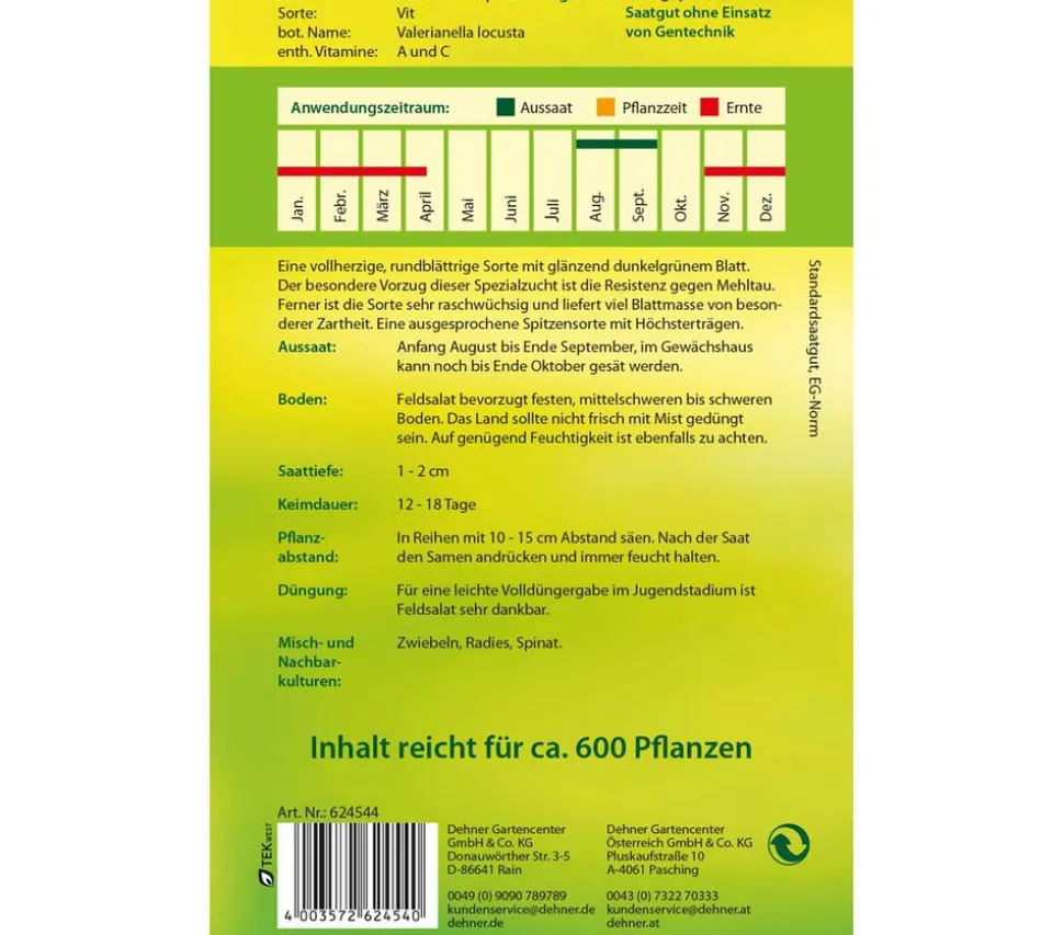 Dehner Samen Feldsalat 'Vit'