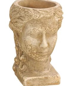 Dehner Terrakotta-Topf Kopf, ca. B22/H28/T18 cm, anterra