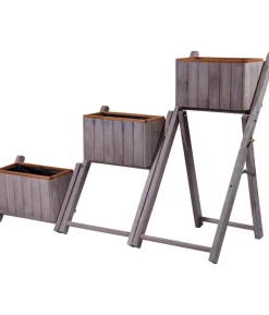 dobar Holz-Pflanztreppe klappbar, ca. B41/H85/T55 cm