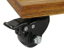 Eastwest Mehrzweck-Rollbrett mit Kunststoffrollen, Akazienholz, ca. B40/H7/T40 cm