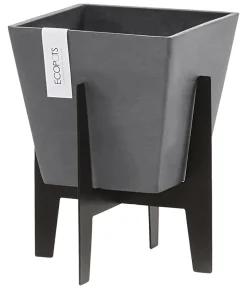 Ecopots Edelstahl-Standfuß, schwarz