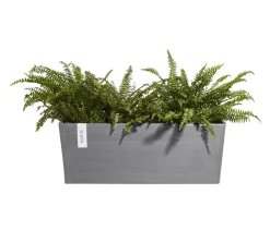 Ecopots Kunststoff-Kasten Bruges hängend, rechteckig, grau, ca. B55/H21/T20 cm