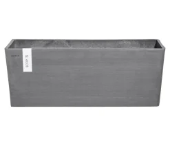 Ecopots Kunststoff-Kasten Bruges hängend, rechteckig, grau, ca. B55/H21/T20 cm