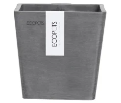Ecopots Kunststoff-Kasten Manhattan Wall mit Wassersystem, rechteckig