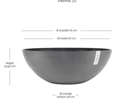 Ecopots Kunststoff-Topf Vienna, oval