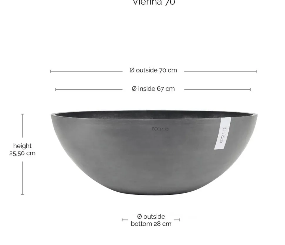 Ecopots Kunststoff-Topf Vienna, oval