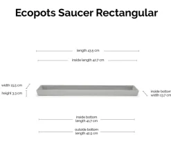 Ecopots Kunststoff-Untersetzer Bruges, rechteckig