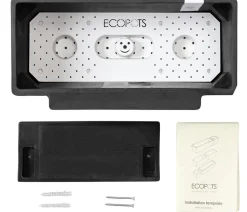 Ecopots Kunststoff-Kasten Manhattan Wall mit Wassersystem, rechteckig