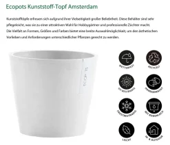 Ecopots Kunststoff-Topf Amsterdam, rund