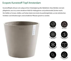 Ecopots Kunststoff-Topf Amsterdam, rund