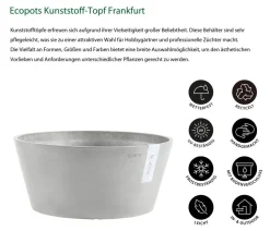 Ecopots Kunststoff-Topf Frankfurt, rund