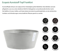 Ecopots Kunststoff-Topf Frankfurt, rund