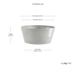 Ecopots Kunststoff-Topf Frankfurt, rund
