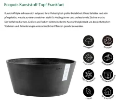 Ecopots Kunststoff-Topf Frankfurt, rund