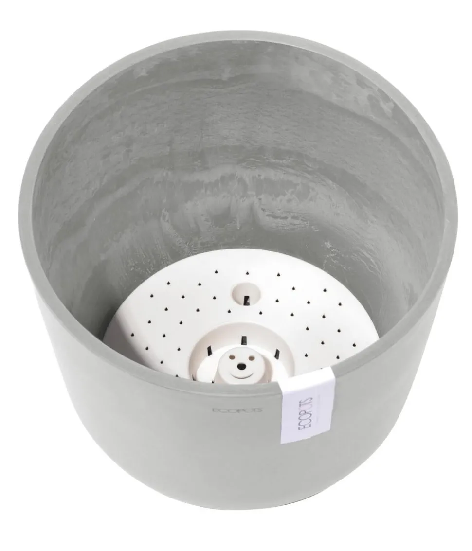 Ecopots Kunststoff-Topf Oslo mit Wassersystem, rund