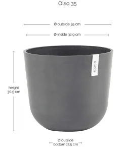 Ecopots Kunststoff-Topf Oslo, rund