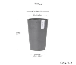 Ecopots Kunststoff-Topf Pisa
