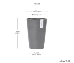 Ecopots Kunststoff-Topf Pisa