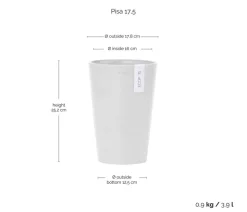 Ecopots Kunststoff-Topf Pisa