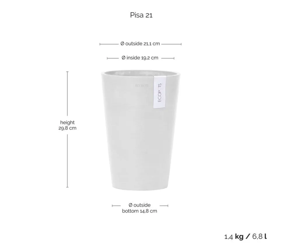 Ecopots Kunststoff-Topf Pisa