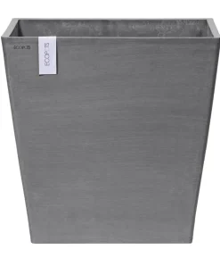Ecopots Kunststoff-Topf Rotterdam mit Rollen und Wassersystem, quadratisch